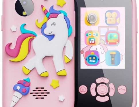 Kids Smart Toy Phone with Soft Silicone Cover | Light & Sound Educational Mobile Toy for Toddlers