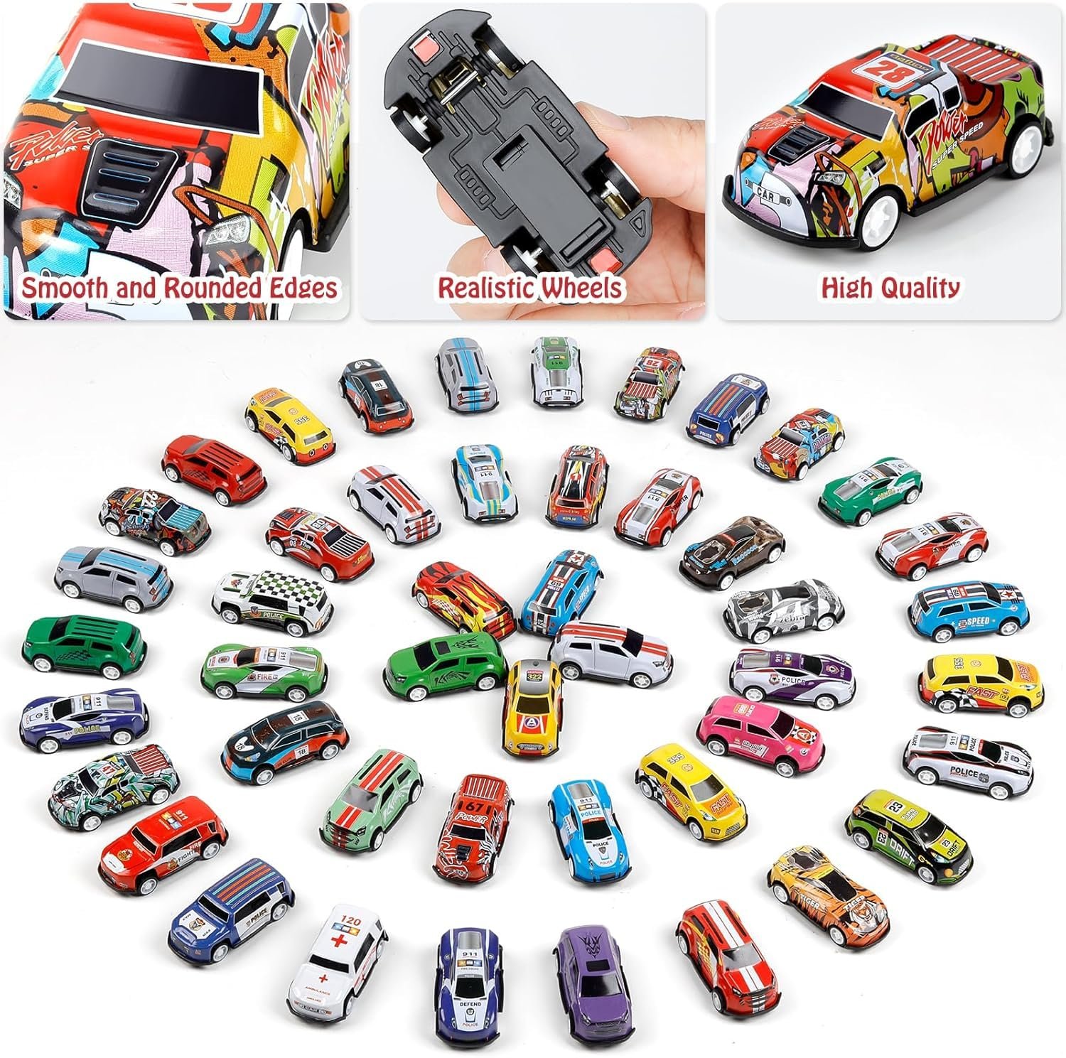 48 pcs alloy pull back car collection for kid